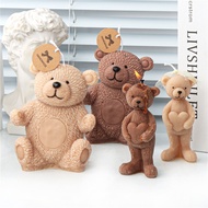 Candle Making Tools Kitchen Accessories Puppet Bear Silicone Mold Gypsum Aromatherapy Soap Mould Chocolate Ice Mould