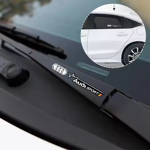 2/4Pcs Car Window Wiper Stickers Emblem Accessories For Audi A1 A2 A3 A4 A5 A6 A7 A8 Q1 Q2 Q3 Q4 Q5 