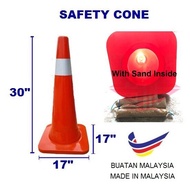 23050007 30" SAFETY CONE PARKING SAFETY CONE TRAFFIC BLOCK REFLECTIVE SAFETY CONE 30" (750MM) HEIGHT