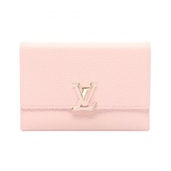 【二手】LOUIS VUITTONPortefeuille Capucines Compact 三折皮夾，茉莉粉紅色，M82361，茉莉粉紅皮革，Portefeuille Capucines Comp