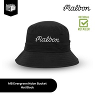 MALBON Evergreen Nylon Bucket Hat Black - Golf Sports Bucket Cap Hat