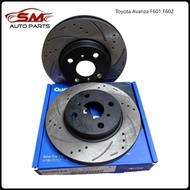 Questa High Performance Front Disc Rotor - Toyota Avanza F601 F602 ( Racing Sport Slotted Drilled ) 