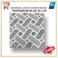 Keramik Lantai Kamar Mandi Kasar Pegasus Trapezeum Blue 25 x 25