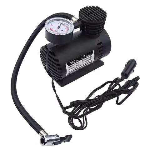 12V Infaltor Pump Portable Mini Electric Tire Infaltor Pump 12 Volt Car 300 PSI Tire Infaltor Pump