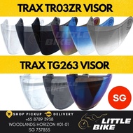 SG SELLER 🇸🇬 TRAX motorcycle helmet visor for TR03zr race zr tg263 tg263e TZ301 clear smoke iridium 