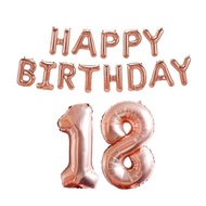 Happy birthday 1set Foil Balloon 18 30 40 50 60th Happy Birthday Balloons Letter Number Balloons bir