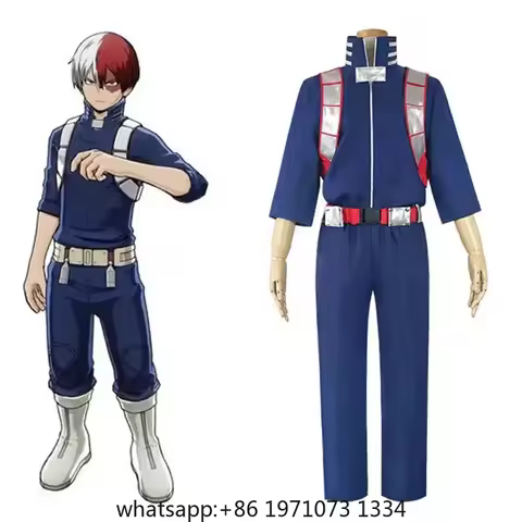Hot Anime My Hero Academia Boku No Hero Academia Todoroki Shoto Cosplay Costume Top Pants Belt Hallo