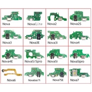 Charging Port Charger Dock Board For  HuaWei Nova 7i 7 6 SE 5T 5i 4e 4 3 3i 3e 2S 2i 2 Plus Microphone Mic Flex Cable