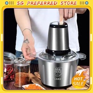 meat grinder[SG stock/24-hour shipping] Meat grinder household 2L 3L stainless steel meat grinder co