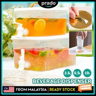 PRADO MALAYSIA 3.5L/6.5L/ 10L Summer Cold Drink Fruit Tea Iced Cold Water Bucket Beverage Dispenser with Faucet Filter BPA FREE Leakproof Fridge Kettle Container Cerek Jag 饮料桶