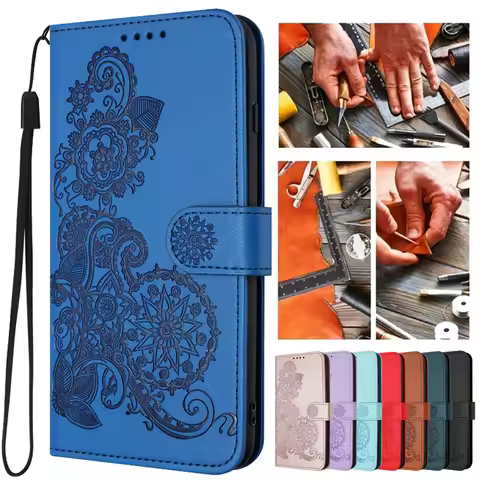 Flower Wallet Phone Case For OnePlus 12 11 Nord CE 3 2 N10 5G 9R 9 8 Pro 1+12 OnePlus12 Case Leather