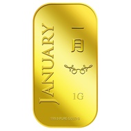 999.9 Pure Gold | 1g January Gold Bar