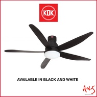 KDK 60" DC Ceiling Fan w/ Light w/ Remote U60FW