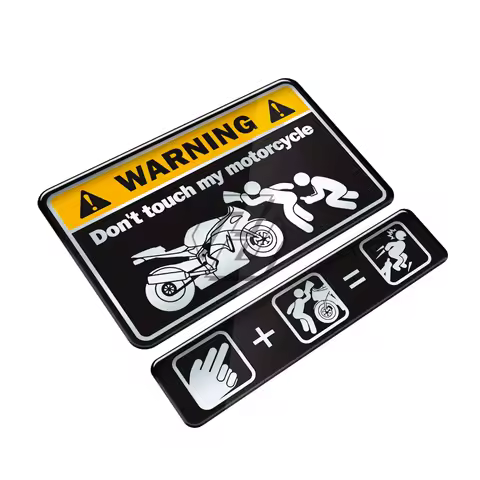 3D Do Not Touch My Motorcycle Motorbike Tank Decal Warning Sticker Case for Kawasaki Yamaha Honda Su