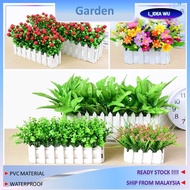 Waterproof Fence Flower Container Planter Mini Pot Succulents Pot Fake Artificial Plant Pot for Wedd