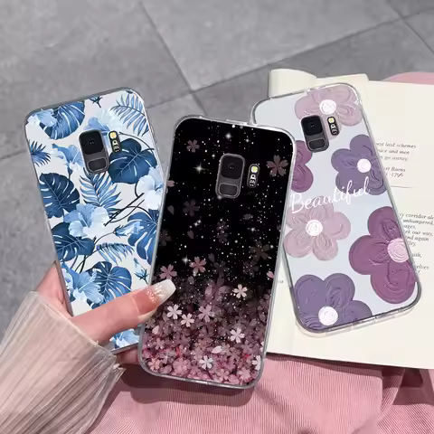 For Samsung Galaxy S9 Plus Phone Case Dreamy Butterfly Soft Slim TPU Silicone Transparent Lightweigh