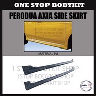 PERODUA AXIA SIDE SKIRT WITH CHROME LINING  POLYURETHANE (PU) SKIRT LIP BODYKIT