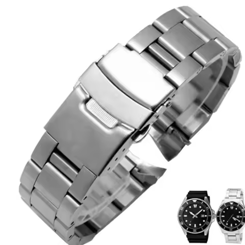 22mm Stainless Steel Diving Strap For Casio Duro for Swordfish MDV-106 MDV-107 Sport Bracelet 2784 S