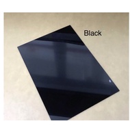 3mm Acrylic Black sheet Custom cut to size ( 23.4cm x 53cm )BLACK , WHITE RED BLUE YELLOW CUSTOM CUT