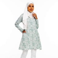 AQEELA Zig Zag Muslimah TShirt -Sage(aq998e)