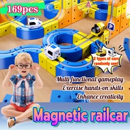 【Fast Shipping】Magnetic track toy Track car toy Car set Train set Train track set Magnetic levitatio