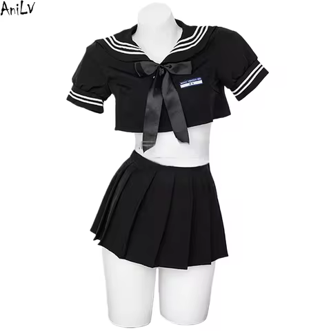 AniLV Japanese Anime Student School Uniform Sailor JK Outfits Cosplay Costume