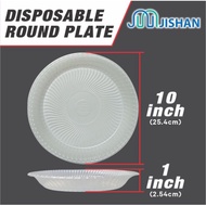 Toli 10' Big PP Plate [ 30pcs± ] - Disposable PP Plastic Plate -Toli Benxon Chunbe Jishan EC PP 10 P