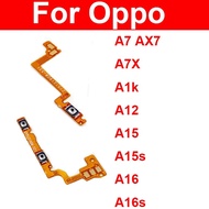 Oppo Power Volume Flex Cable For OPPO A7 AX7 A1K A12 A15 A15S A16 A16S On OFF Power Volume Button Sw