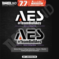 Cutting Aes Team Bull Aes Reflective Sticker Lights Up