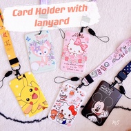 [SG Stock] Sanrio Ezlink Bus Card Staff Access Pass Bank Card Holder  with Lanyard Keychain Badge Neck Strap
