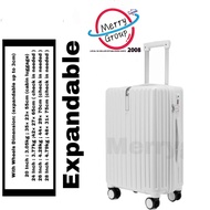 LZD New Expandable Zipper Travel Luggage Case With TSA Approved Lock Cabin Size Suitcase Trolley Bag