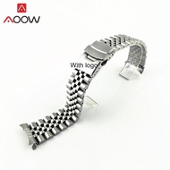 สายนาฬิกาสแตนเลส20มม. 22มม. ไร้รอยต่ออะไหล่สายรัดข้อมือสำรองสำหรับผู้ชายดำน้ำกีฬาโลหะอุปกรณ์เสริมสำห