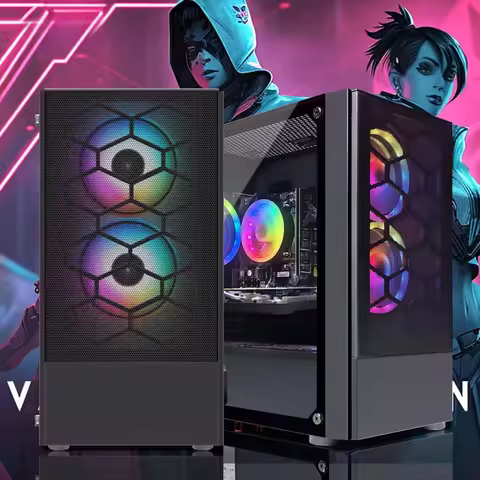 POPULAR Gaming PC Desktop, Intel 10th Gen G5905 3.5G, Radeon RX 580 16G, 16G DDR4, 1TB SSD, WiFi, BT