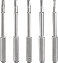 HARFINGTON 5pcs T8H Torx Screwdriver Bit 5/32" Hex Shank 45mm/1.77" Length Magnetic Star 6 Point Hea