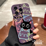 Luxury Black Cat Phone Case For Xiaomi Poco C75 C71 C65 C61 C55 C31 C3 M3 Pro Civi 3 2 1s Mix 4 4G 5