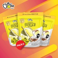 ทุเรียนอบกรอบ พร้อมกะทิดิป 50กรัม (3ซอง/แพ็ค) / Freeze-Dried Durian with Coconut Milk Dip 50g (3Bags/Pack) (ยี่ห้อ ชิมมะ, Chimma Brand)