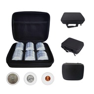 48Pcs 46mm Coin Capsule Case with Foam Gasket and Storage Bag for 19mm/24mm/29mm/34mm/39mm/46mm Collection Challenge Coin Medal Holder Container