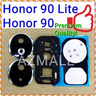(4 Colors) NEW ORI Rear Camera Lens Glass Cover with Frame for Honor 90 Lite /Honor90 / CRT-NX1 REA-