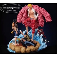 22cm ONE PIECE AW MONKEY D LUFFY vs DOFLAMINGO COPY RESIN GK FIGURE STATUE MODEL ONE PIECE LUFFY vs DOFLAMINGO Dejima Hong Kong Version FIGURE MODEL