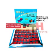 30A 250V 24x30mm rocking switch with indicator light