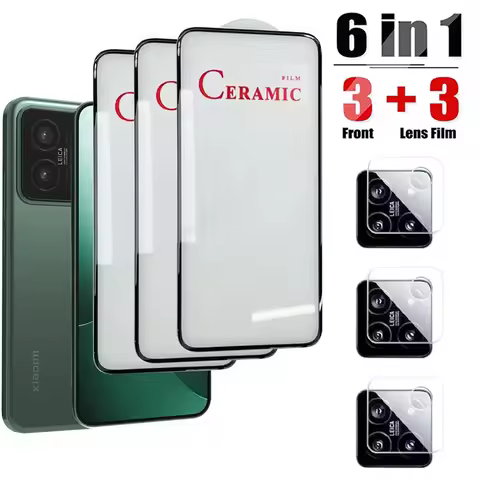 6IN1 HD Soft Ceramic Film For Xiaomi 14 13 11 12 Lite Xiaomi 13T 12T 11T 10T 9T Pro Screen Protector