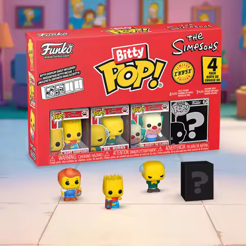 Funko Bitty Pop The Simpsons Vinyl Figures 4 Pack Blind Box Collectible Desktop Ornament Gift For Ad