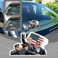 YEGBONG Trump shot holographic sticker With God bless america for cup computer DIY labels Fight stic