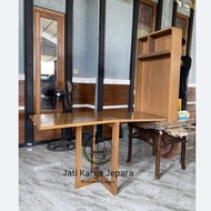 Meja Lipat Dinding Meja Lipat Minimalis Kayu Jati - Jati Karya Jepara