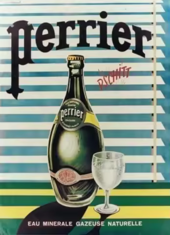 Perrier Mineral Water Metal Tin Sign Poster Wall Plaque vintage wall decor