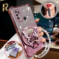 Case for vivo Y50 Y30i Y30 phone casing Sparkling powder four corner soft shell anti drop butterfly 