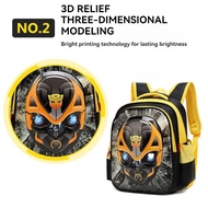 Kindergarten Bag Transformers 3D Bumblebee Cartoon Children School Bag Kid