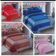 🔥 Readystock 🔥 set Cadar pengantin Beropol set 7 lN 1, 6  Ropol cadar penggantin cadar penngantin.