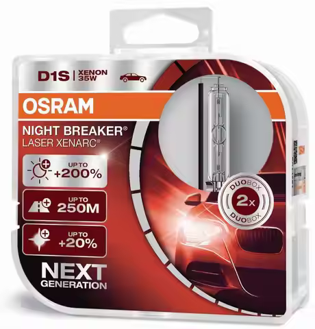 Free Shipping 1 PAIR OSRAM D1S D2S D2R D3S D4S D4R D8S 35W NIGHT BREAKER LASER XENARC +200% 2PCS NEX
