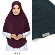 (Alfaro XXL) Tudung Mosscrepe Plain XXL